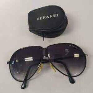Vintage Ferrari Foldable Aviator Shades Black Men Sunglasses